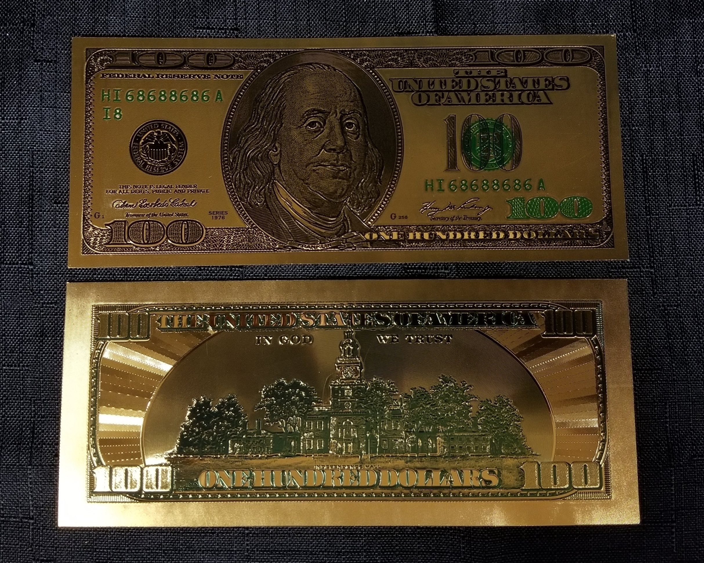 24KT Gold-Foil $100 Banknote