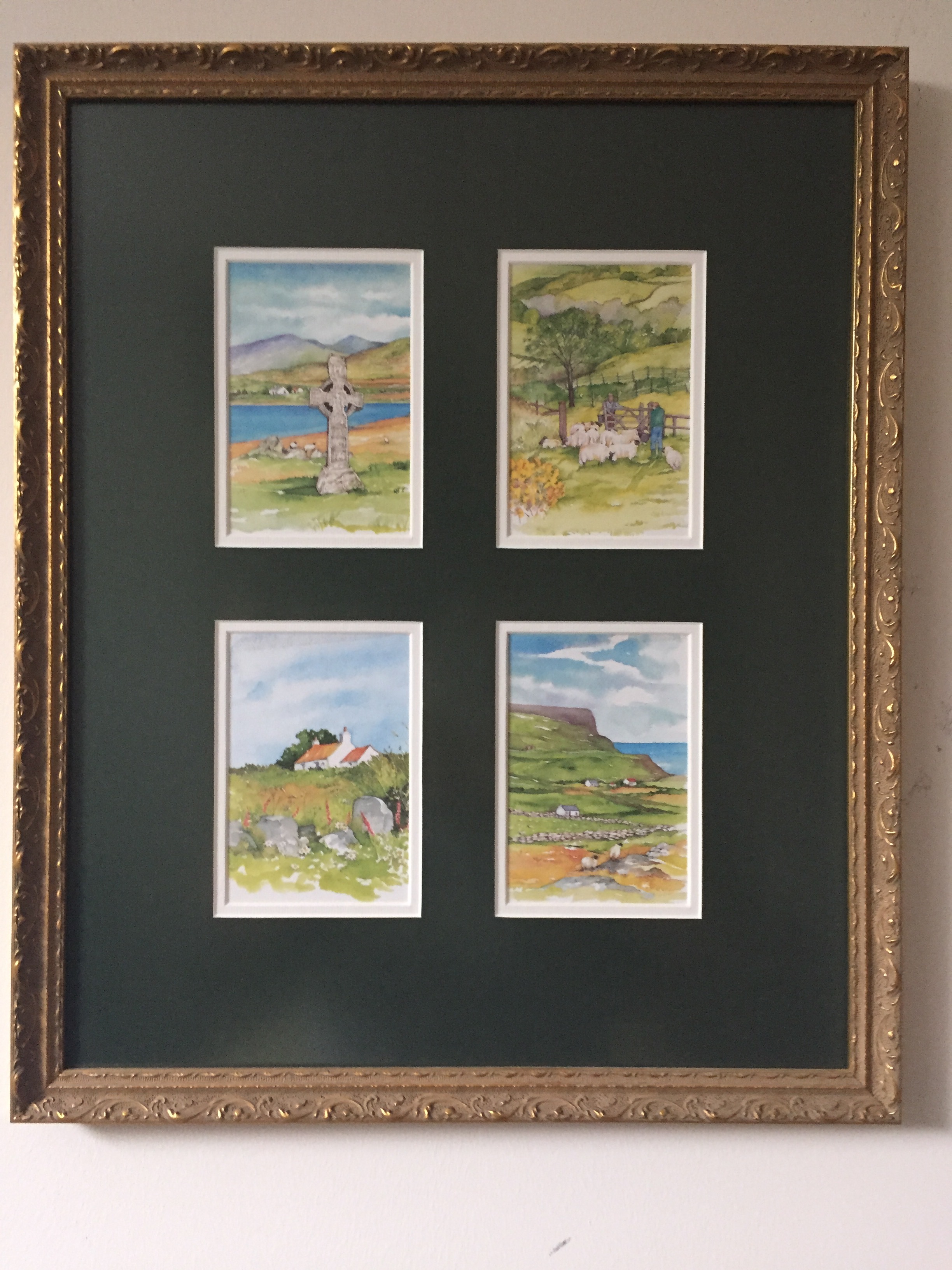 4 Irish Water Colour Scenes by Pat Flavell