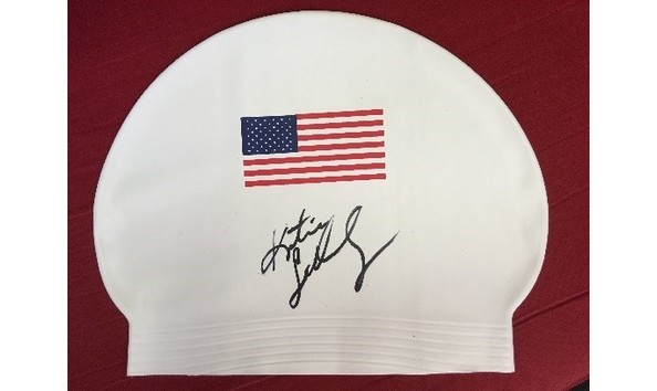 american flag swim cap