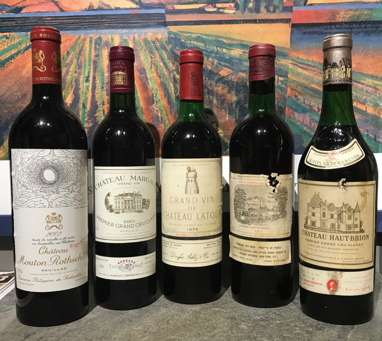 Private Wine Dinner for six featuring each of the five “first growth