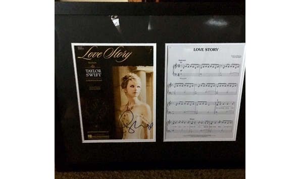 Taylor Swift Autographed Sheet Music Love Story
