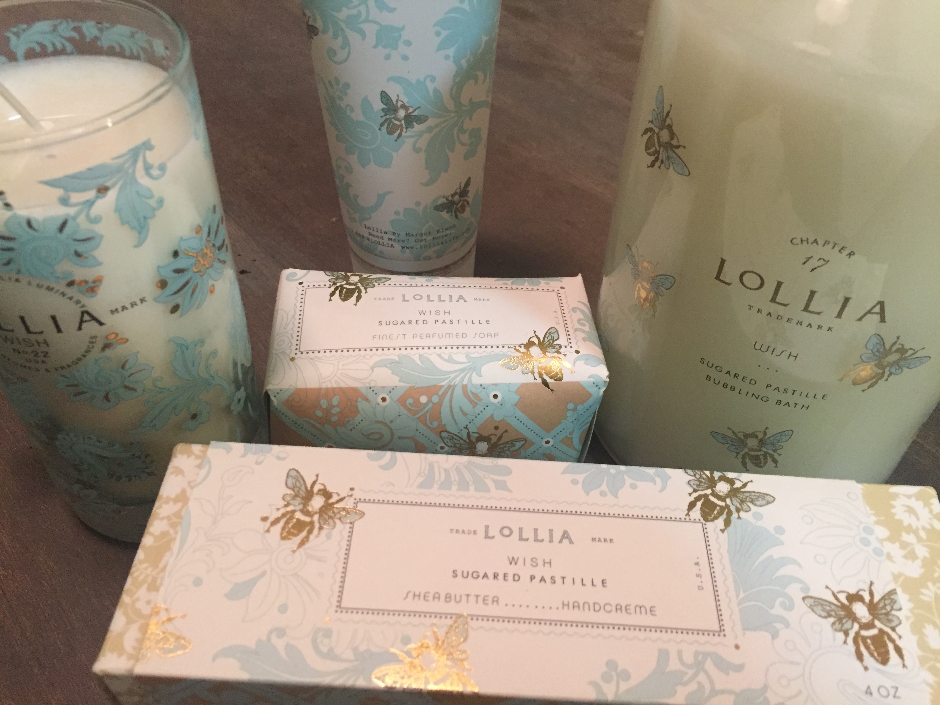 Lollia Bath & Body lotion, soap, bubble bath