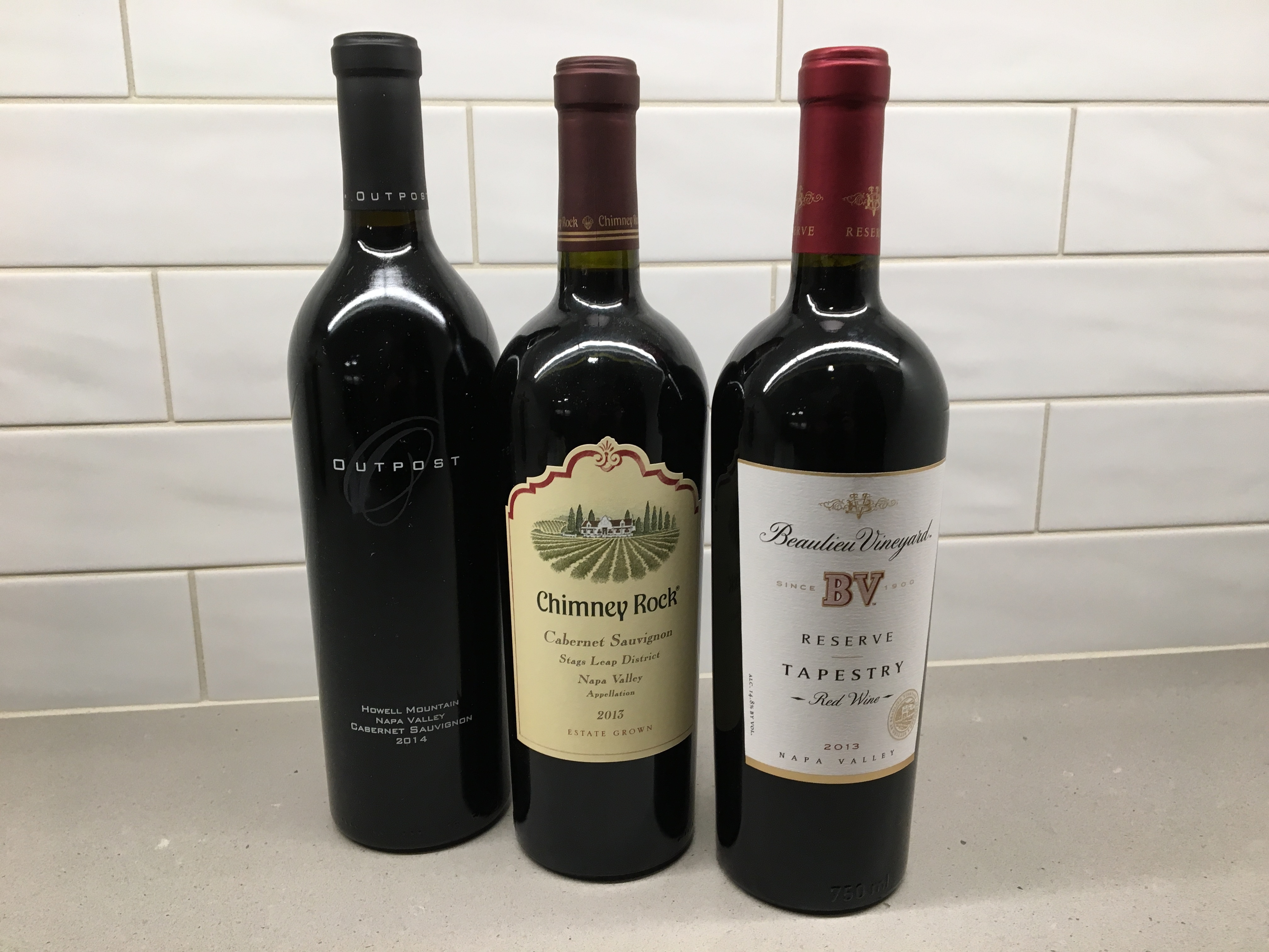 3 Bottles of Red Wine from Napa Valley